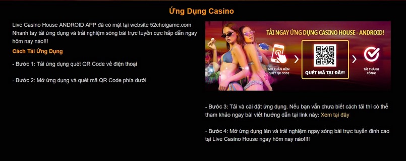 Tải ứng dụng Live Casino House